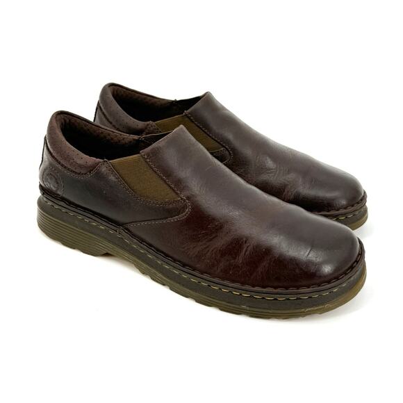 DOC MARTENS Brown Orson Leather Vintage Oxford AW004 Mens 10 US Slip-On Casual - Picture 1 of 11